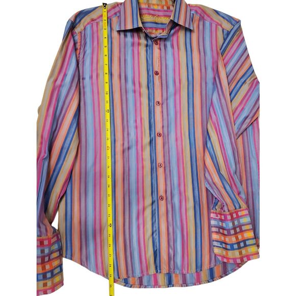 Robert Graham Men's Vibrant Multi Colored Long Sleeve Shirt Size L. Excellent c - Picture 2 of 12